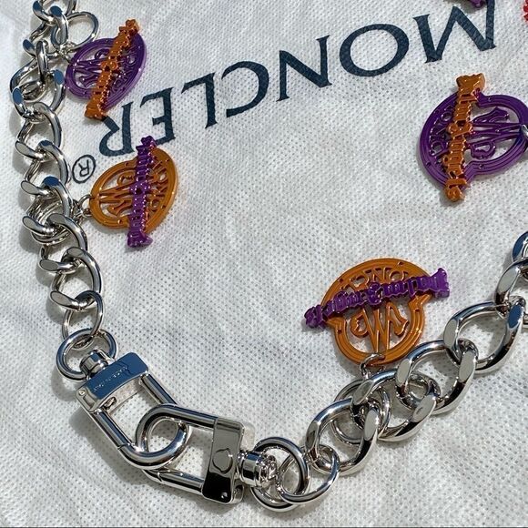 Limited Edition RARE Moncler x Palm Angels Silver Logo Chain Belt / Necklace - Picture 14 of 16